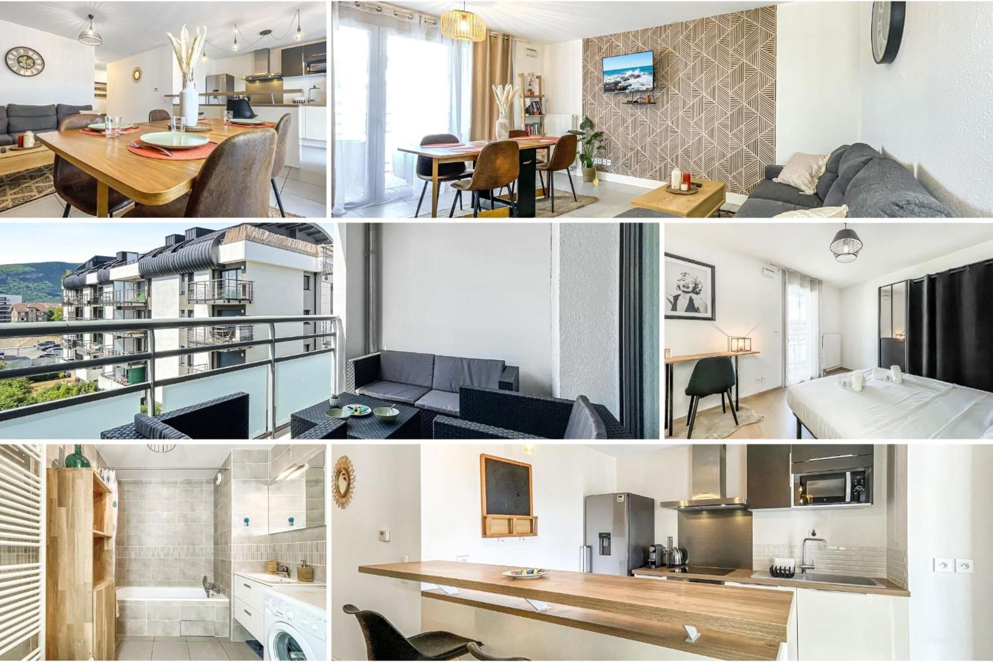 Homey Chloe - New - Parking Gratuit - Balcon Prive - Proche Geneve 안마스 외부 사진
